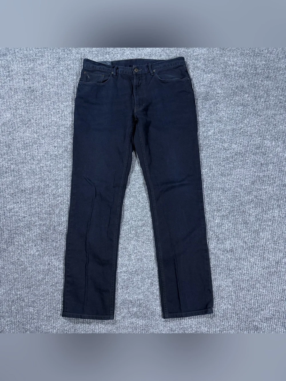 Polo Ralph Lauren Varick Slim Straight Pants Navy Blue Corduroy Men's 33x32